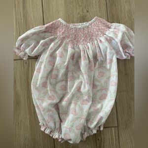 Southern Smocked Pumpkin fall bubble. Size 12m